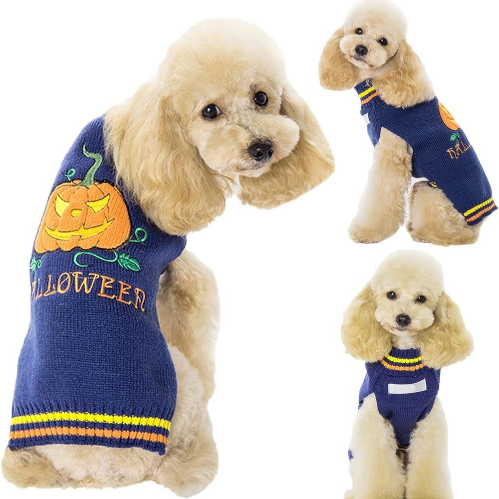 Dog Knitted Halloween Turtleneck Sweater (XXS,XS,S,M,L,XL,XXL)